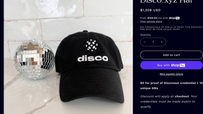 Why Disco, a Digital Identity Company, Is Selling Swag Baseball Caps For $1,200 USD