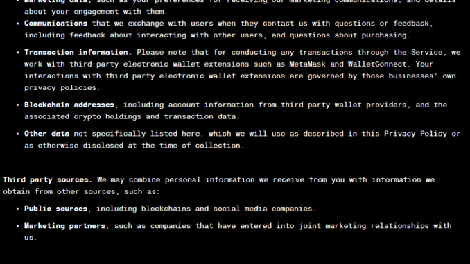 Excerpt from Arkham data usage policy. Source: Twitter/@adamscochran