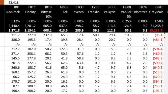 Bitcoin ETF Flow - Day 12