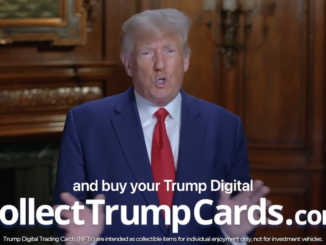 New York Stock Exchange with banner flagging ProShares Bitcoin Strategy ETF on the day it started trading.