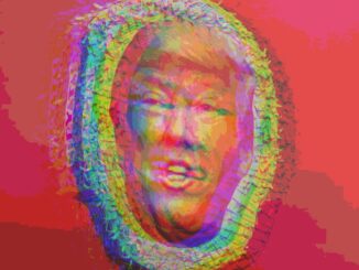 New York Stock Exchange with banner flagging ProShares Bitcoin Strategy ETF on the day it started trading.