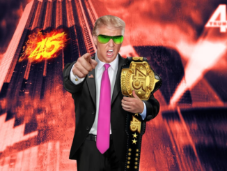 New York Stock Exchange with banner flagging ProShares Bitcoin Strategy ETF on the day it started trading.